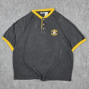 Vtg 90s Steelers Henley T-Shirt XL The Edge NFL
